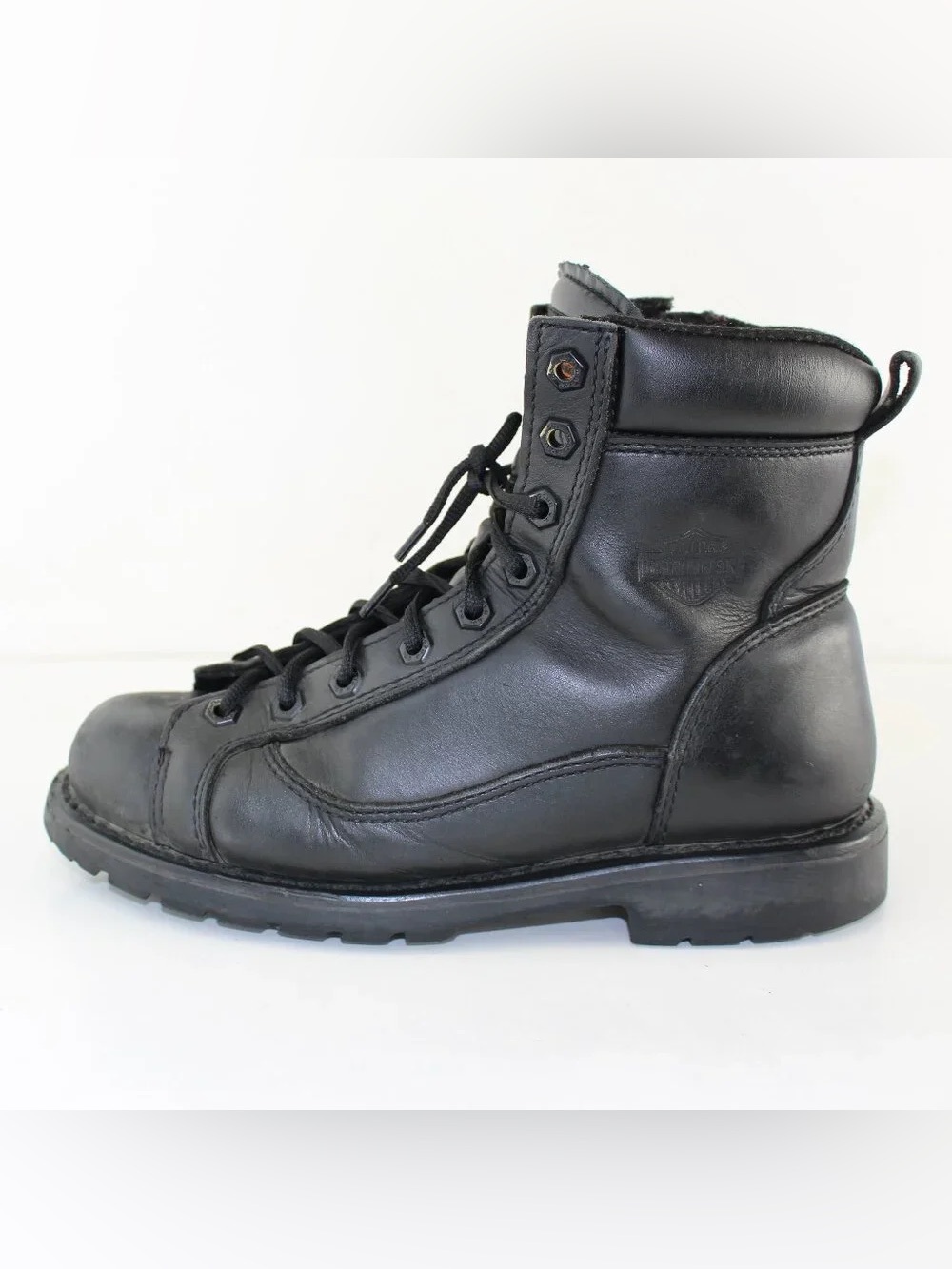 Harley Davidson Women’s Side Zip and Lace Up Leather Biker Boots